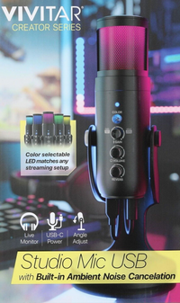 LED USB Audio Recording Microphone - Vivitar
